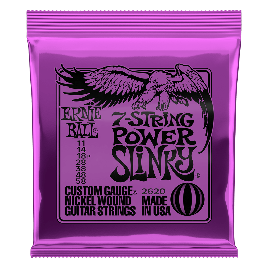 Ernie Ball 7 String Power Slinky 11 58